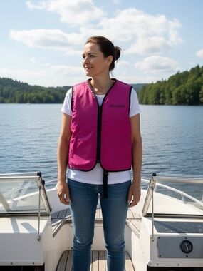 Jurmickey Inflatable Swim Vest – Model SV001 – Pink Buoyancy Aid Jacket for Wome